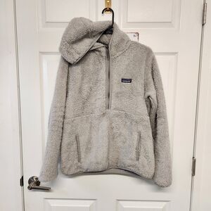 Patagonia Womens Gray Fleece Zip-Up Hoodie Quarter Zip